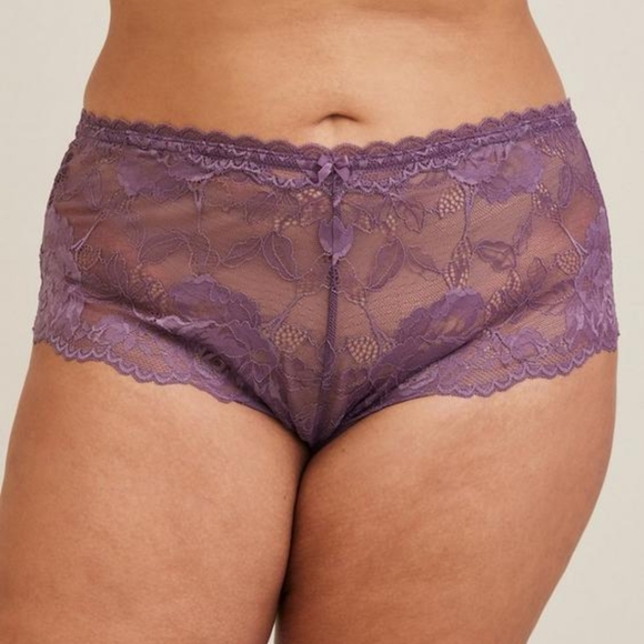 Torrid Sz 5 NWT Floral Lace Cheeky Panty With Open Back Slit - Picture 1 of 5